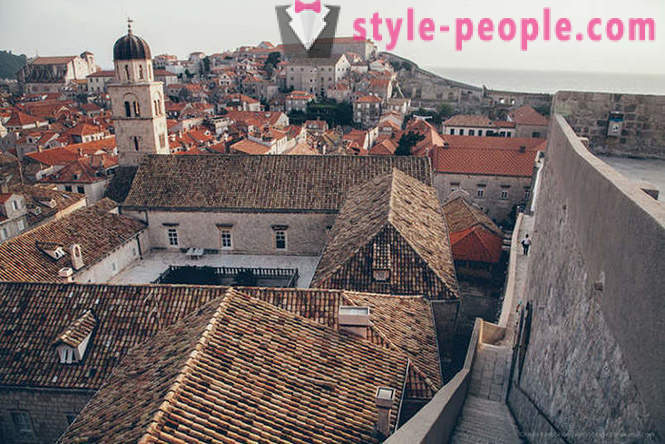 Ancient city in Croatia with a bird's-eye view
