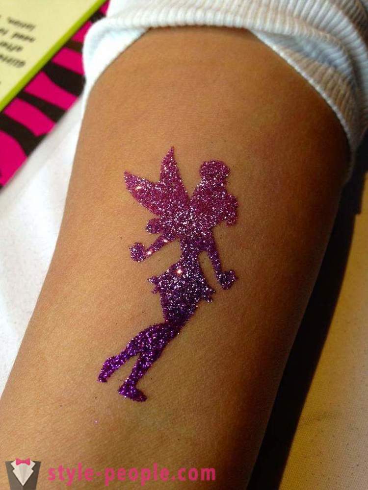 What is glitter-tattoo? How to make a tattoo.