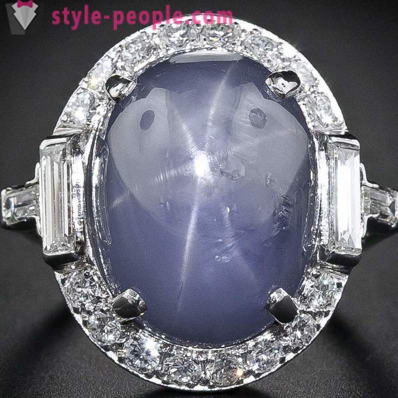 Star sapphire: stone description, photos in jewelry