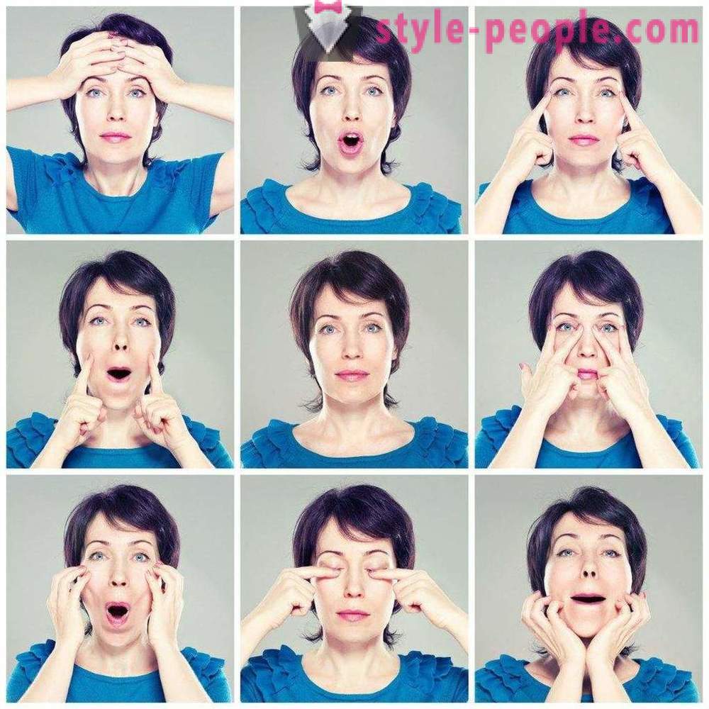 Charging for the face wrinkles: efficiency, a set of exercises for the prevention of skin aging