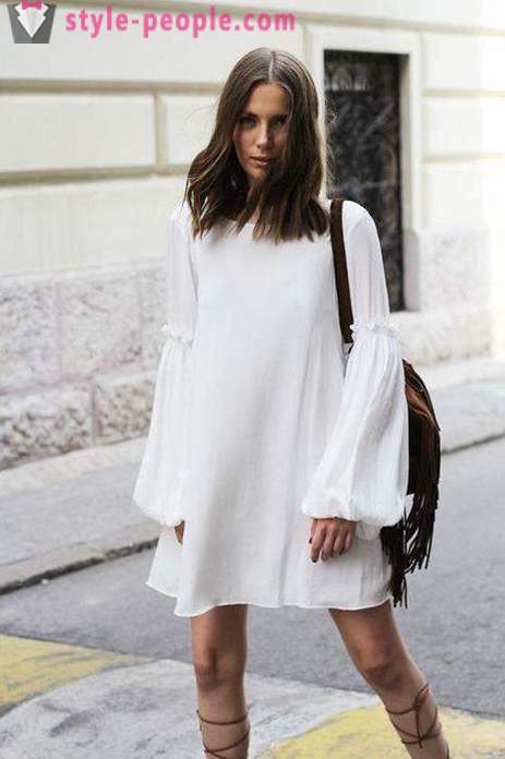Dress with puffed sleeves: the modern trend, taken from the children's fashion?