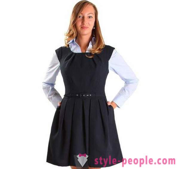 Fashionable styles of dresses school. School dress for senior pupils and first-graders