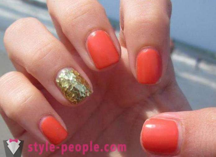Coral manicure: design options
