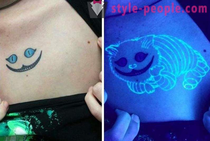 Tattoos that are visible only under UV light