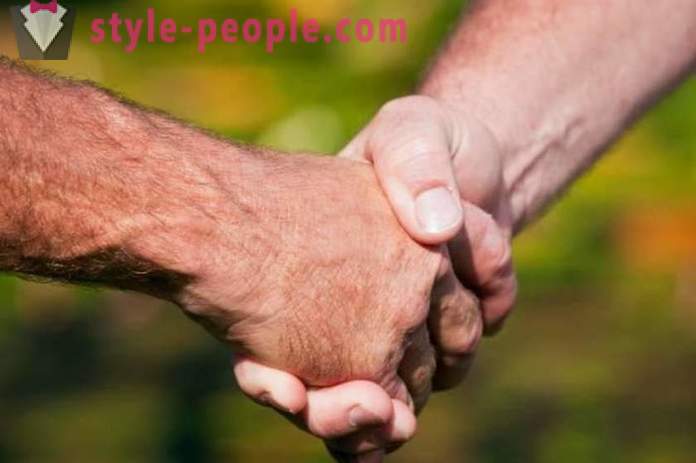 The history of the tradition of male handshake