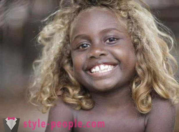 The story of the black inhabitants of Melanesia with blond hair