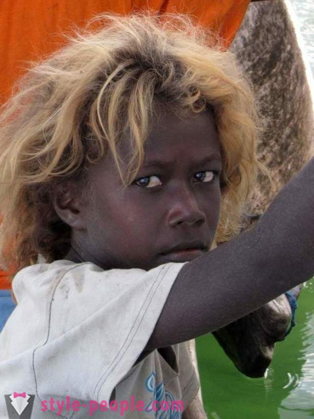 The story of the black inhabitants of Melanesia with blond hair