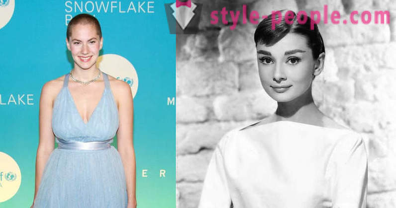 Granddaughter Audrey Hepburn tried to repeat the famous image of the grandmother