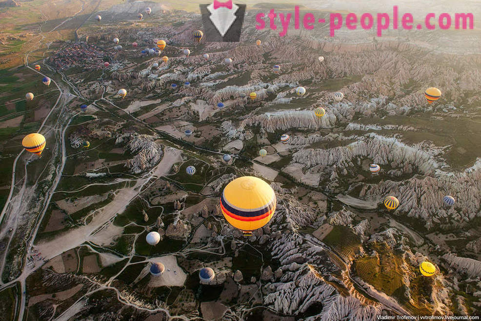 Cappadocia is a bird's-eye view