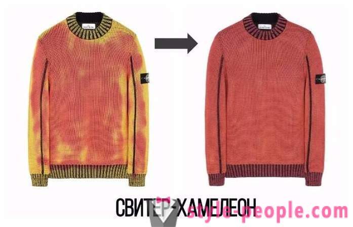 Sweater-chameleon, which changes color depending on the temperature