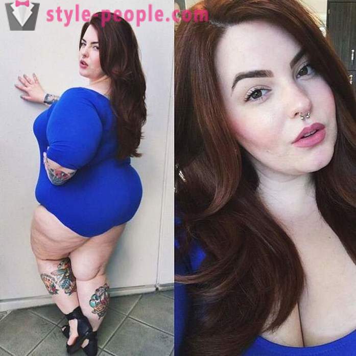 Plus-size model in real life