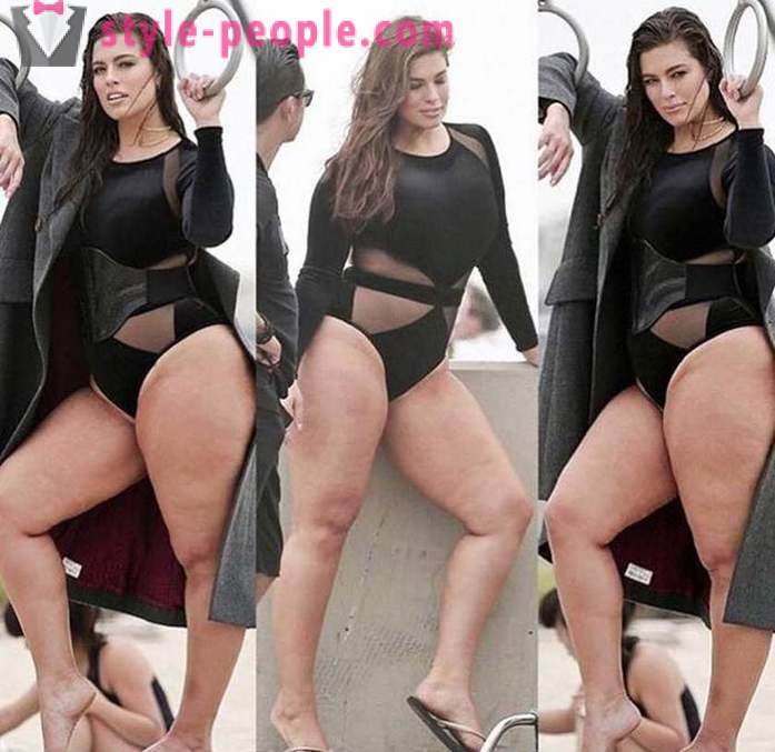 Plus-size model in real life