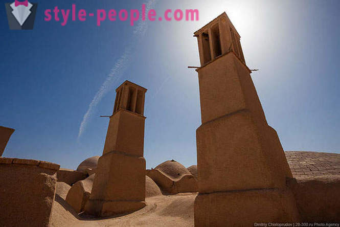 Walk on clay city in Iran