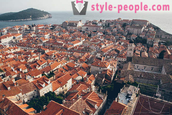 Ancient city in Croatia with a bird's-eye view