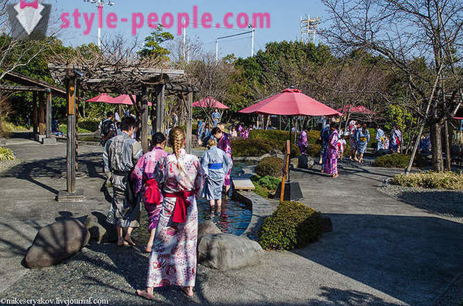 A bit about the Japanese baths and a walk along the main street of Tokyo