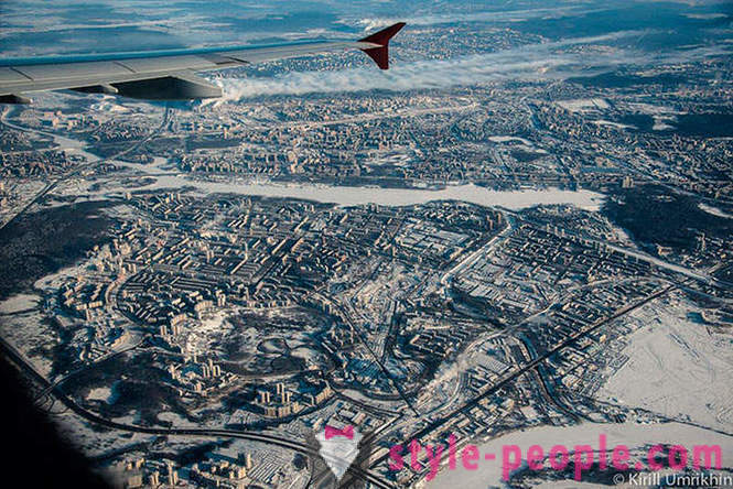 Winter Moscow bird's-eye view