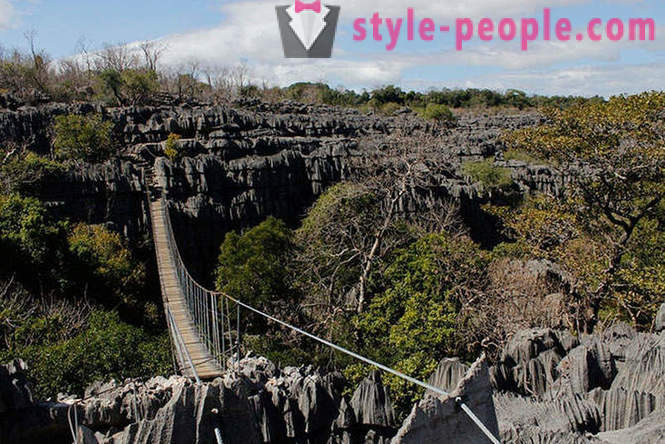 Suspension bridge is not for the faint of heart