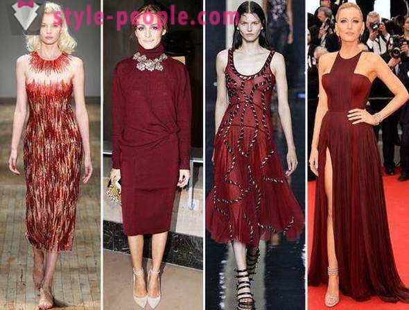 Colored evening dress Marsala: interesting ideas and recommendations