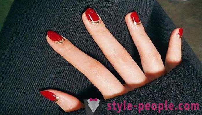 Fashionable gold manicure: photos and ideas
