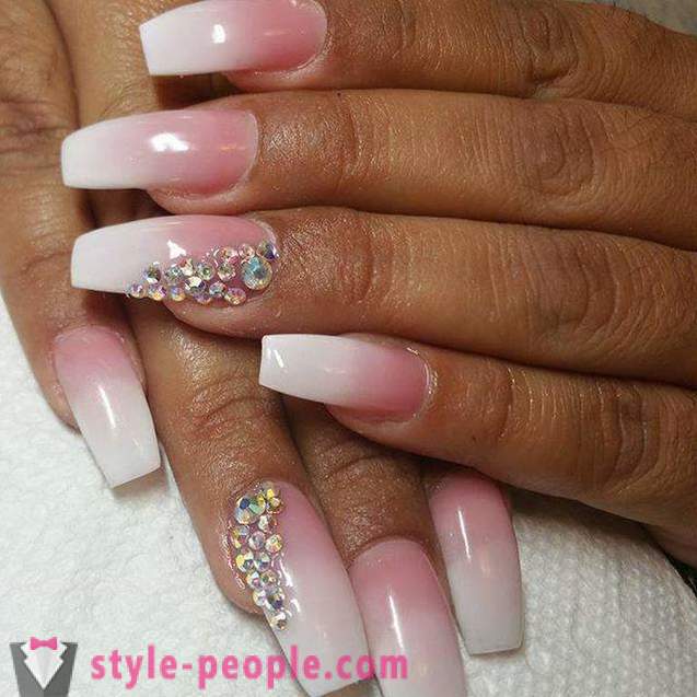 Pink manicure with white: design ideas
