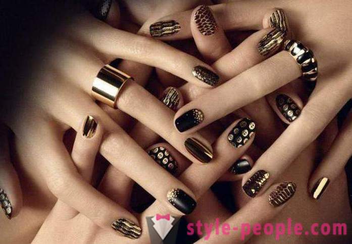 Design black nails: interesting ideas, photos