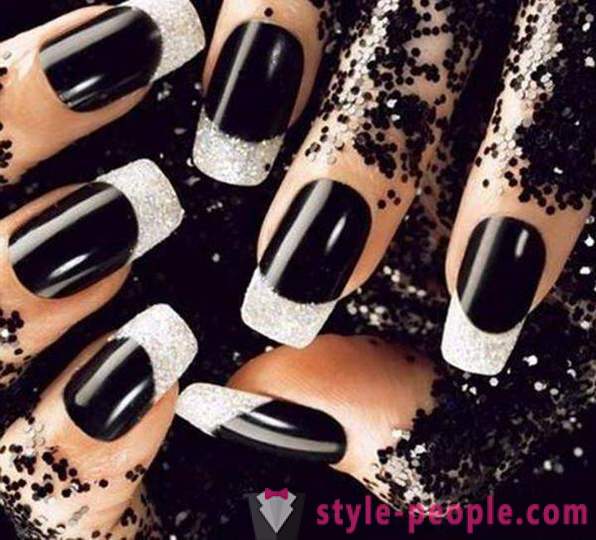 Design black nails: interesting ideas, photos