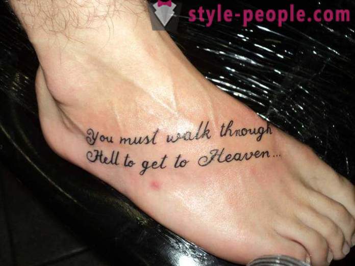 Features tattoos for men on foot