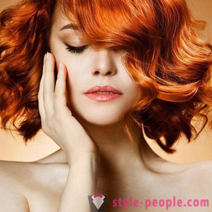 Shades of red color for colored hair