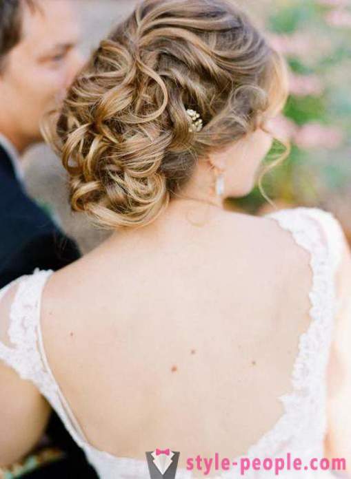 Hairstyles with false locks (wedding, evening)