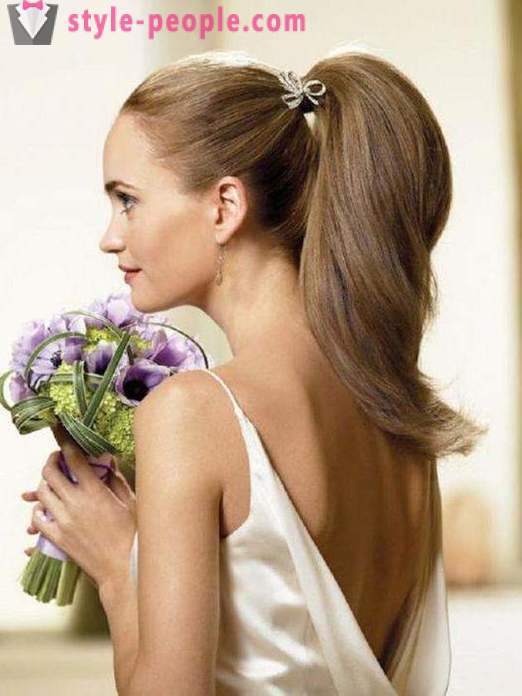 Hairstyles with false locks (wedding, evening)