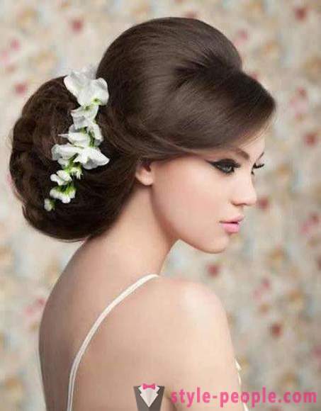 Hairstyles with false locks (wedding, evening)