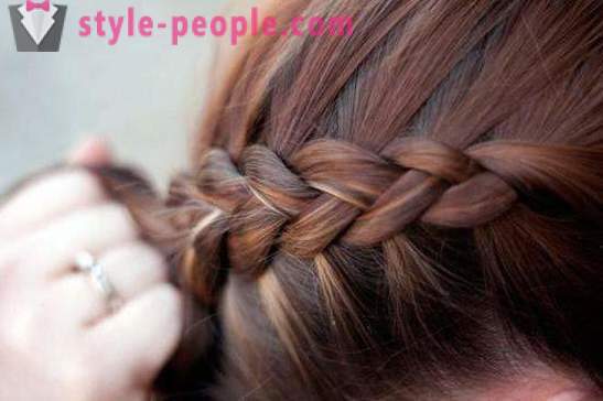 French braid on the contrary - a practical option hairstyles for all occasions