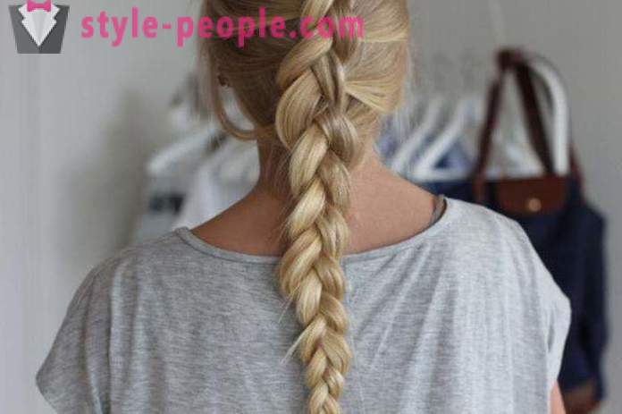 French braid on the contrary - a practical option hairstyles for all occasions