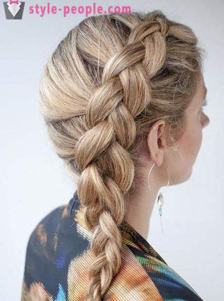 French braid on the contrary - a practical option hairstyles for all occasions