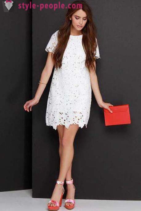Lacy white dresses short