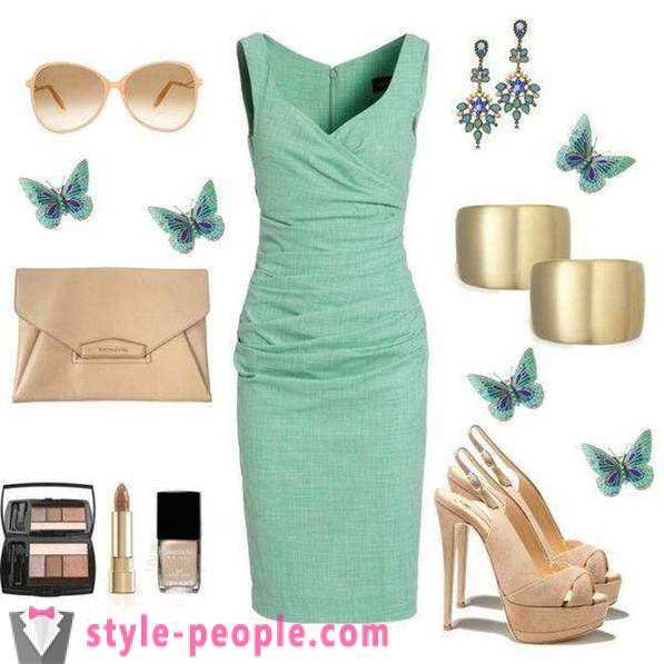 From what to wear mint dress?