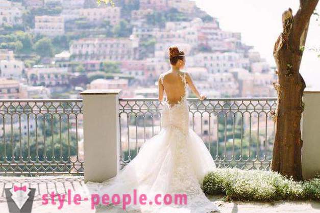 Beautiful wedding dress with open back