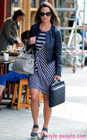 Fashionable summer dress with stripes