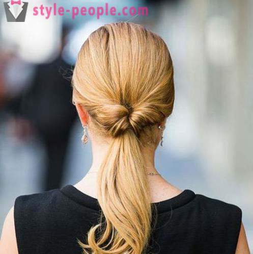 Hairstyle with a tail. Beautiful hairstyles for women