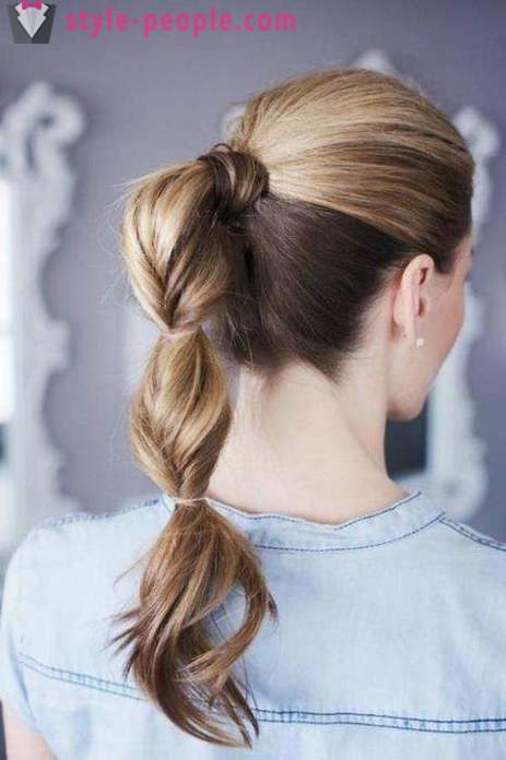 Hairstyle with a tail. Beautiful hairstyles for women