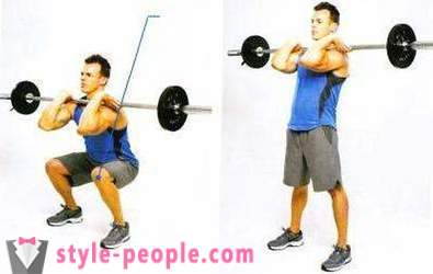 Front squats. Front squats with dumbbells