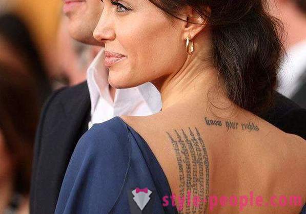 Star tattoos: Angelina Jolie