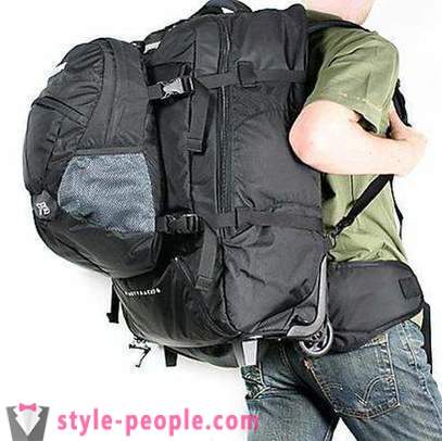 Hiking backpack with his hands. Hiking backpacks: reviews, prices