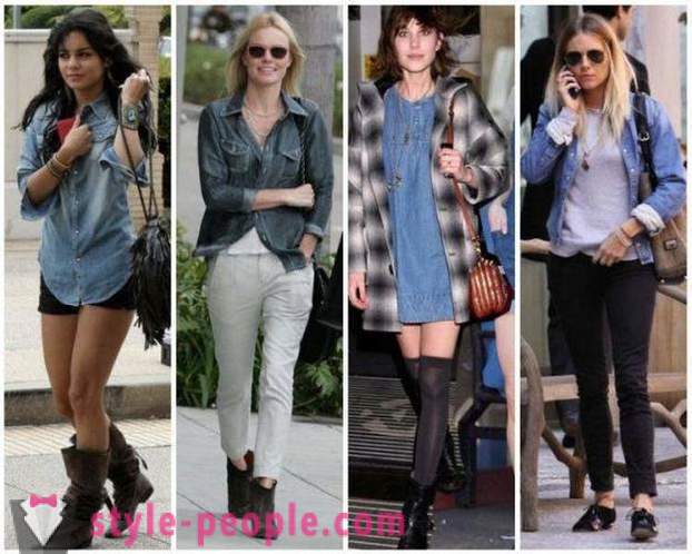 From what to wear denim shirt - fancy bows this season