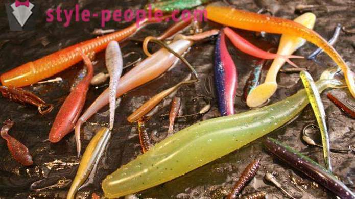 Silicone bait. Tackle for fishing