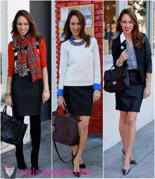 What to wear leather skirt: tips and photos