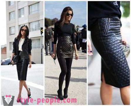 What to wear leather skirt: tips and photos