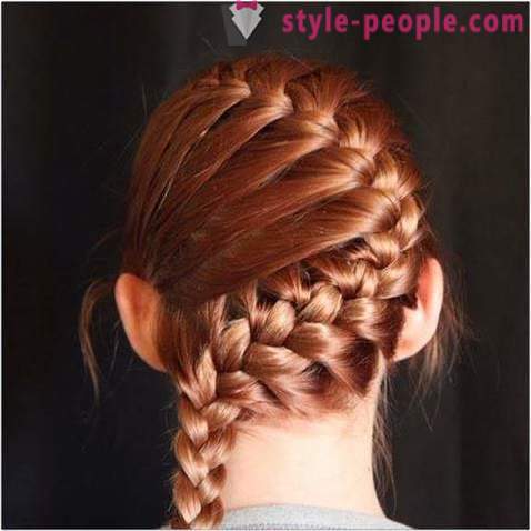 French braid - weave scheme. How to braid French braid itself to the side?