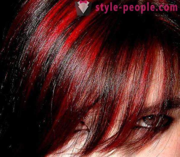 Highlights on the red hair. Popular issues