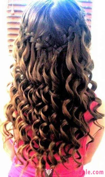 Beautiful hairstyle with braiding. Hairstyles with braided hair in the middle